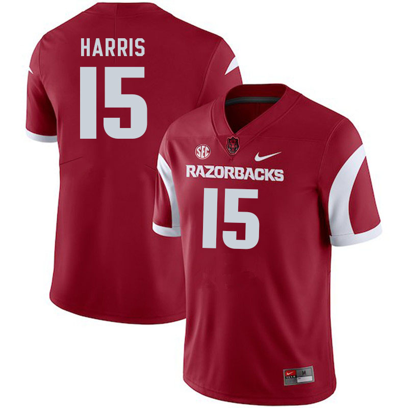 Men #15 Chris Harris Arkansas Razorback College Football Jerseys Stitched Sale-Cardinal